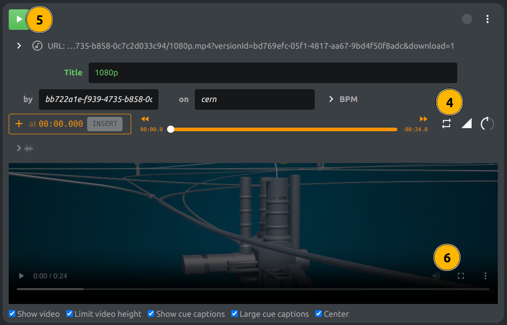Screenshot showing the Replayer edit view